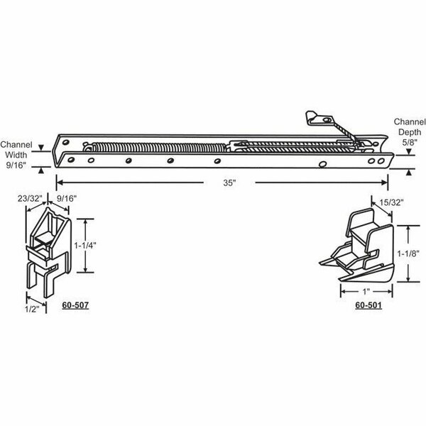 Strybuc 35in Window Channel Balance 60-3450-1